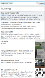 Notes tagged as Prayer List